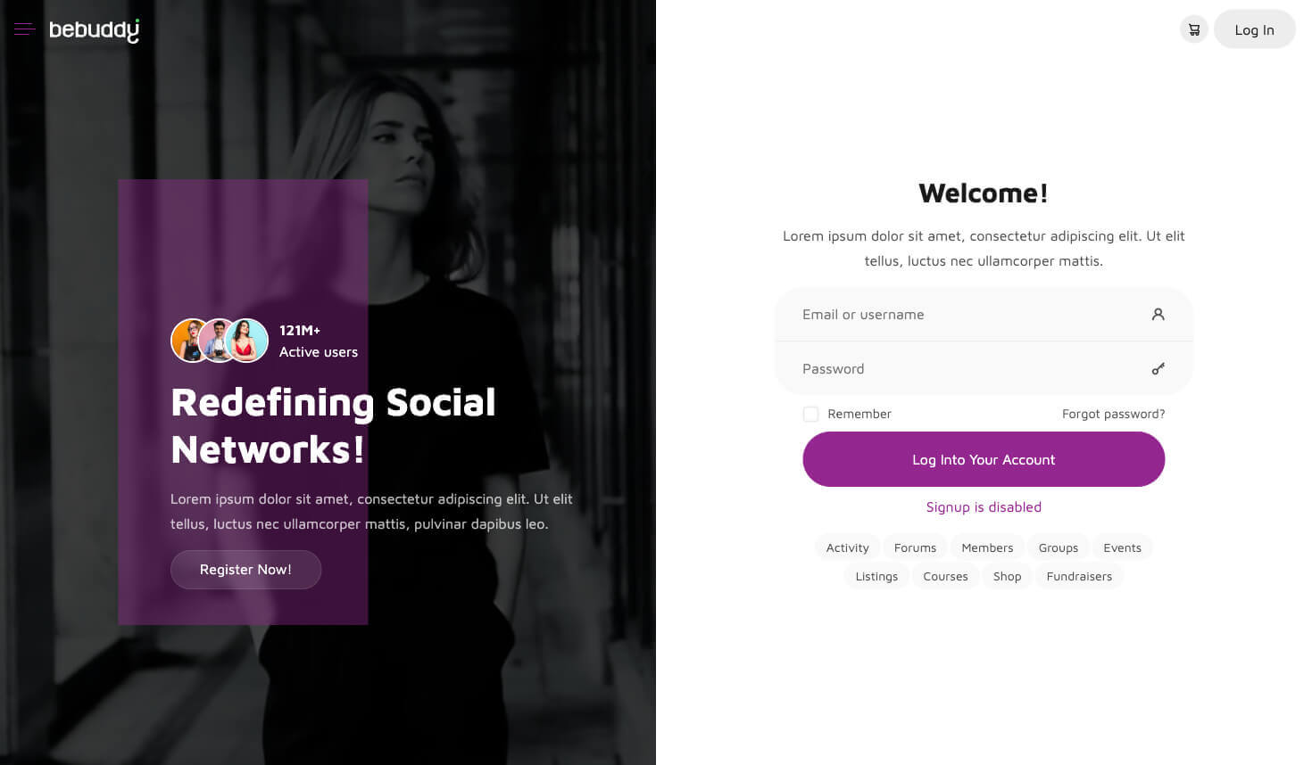 BeBuddy theme screenshot